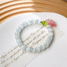 Load image into Gallery viewer, Cat's Eye Stone Bracelet Tulip Flower Pendant Bracelet Women Bracelet Jewelry Elegant Hand Accessories
