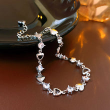 Load image into Gallery viewer, Love Zircon Bracelet Girl Hollow Heart Shaped Bracelet Simple Women Jewelry Hand Accessories Bracelet
