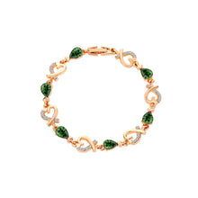 Load image into Gallery viewer, Heart Shaped Crystal Bracelet Female Blue Red Zircon Rhinestone Bracelet Women Jewelry Accessories
