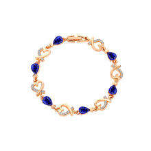 Load image into Gallery viewer, Heart Shaped Crystal Bracelet Female Blue Red Zircon Rhinestone Bracelet Women Jewelry Accessories
