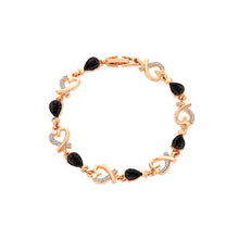 Load image into Gallery viewer, Heart Shaped Crystal Bracelet Female Blue Red Zircon Rhinestone Bracelet Women Jewelry Accessories
