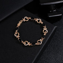 Load image into Gallery viewer, Heart Shaped Crystal Bracelet Female Blue Red Zircon Rhinestone Bracelet Women Jewelry Accessories
