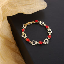 Load image into Gallery viewer, Heart Shaped Crystal Bracelet Female Blue Red Zircon Rhinestone Bracelet Women Jewelry Accessories
