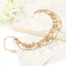 Load image into Gallery viewer, Summer Personalized Fashion Bell Ankle Chain Silver Bohemian Wave Tassel Bell Women's Anklet Jewelry Accessories
