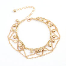 Load image into Gallery viewer, Summer Personalized Fashion Bell Ankle Chain Silver Bohemian Wave Tassel Bell Women's Anklet Jewelry Accessories
