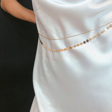 Load image into Gallery viewer, Simple Sequin Double Layer Waist Chain Sexy Body Chain Gold Silver Fashion Body Chain Waist Chains
