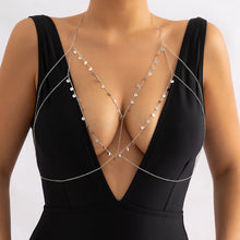 Load image into Gallery viewer, Fashion Exaggerated Multilayered Tassel Imitation Pearl Body Chain Women Female Alloy Chest Chain Party Accessories
