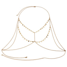 Load image into Gallery viewer, Fashion Exaggerated Multilayered Tassel Imitation Pearl Body Chain Women Female Alloy Chest Chain Party Accessories
