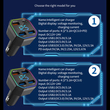 Load image into Gallery viewer, 66W 4 Ports Car Charger Fast Charging PD QC3.0 USB C Car Phone Charger Type C Adapter in Car For iPhone Samsung Huawei Xiaomi
