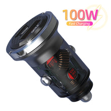 Load image into Gallery viewer, 100W Car Charger Super Fast Charging 30W Type C USB Auto Mobile Phone Charger for iPhone Xiaomi Huawei Samsung PD AFC SCP QC 3.0
