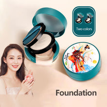 Load image into Gallery viewer, Double Layer Air Cushion Pressed Powder Oil Control Concealer Waterproof Sweatproof Long-lasting Foundation Makeup Cosmetics
