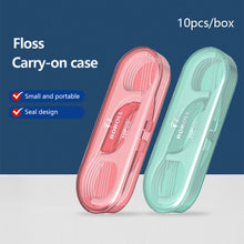 Load image into Gallery viewer, 10pcs/box Portable Disposable Dental Floss Waterproof Dustproof Sealed Dental Floss Box Tooth Cleaning Dental Care
