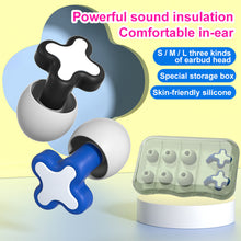 Load image into Gallery viewer, Silicone Noise Reduction Earplugs Comfortable Anti-noise Silent Earplugs Washable Reusable Sleeping Earplugs
