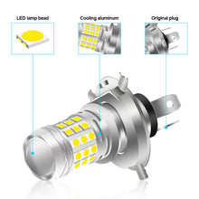 Load image into Gallery viewer, H4/BA20D/H6/P15DLed Motorcycle Headlight 42SMD LED Lamp Moto High/Low Beam Bulbs Lamp Fog Lights 12V White
