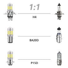 Load image into Gallery viewer, H4/BA20D/H6/P15DLed Motorcycle Headlight 42SMD LED Lamp Moto High/Low Beam Bulbs Lamp Fog Lights 12V White
