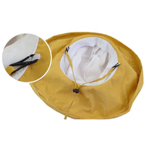 Load image into Gallery viewer, Foldable Wide-Brimmed Fisherman's Hat sun Block Cap UV Black Glue Hat Sun Block Face Beach Straw Hat
