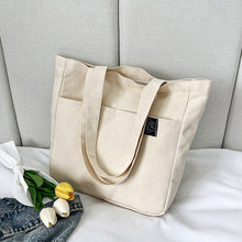 Load image into Gallery viewer, Versatile Shoulder Bag Tote Bag Casual Large Capacity Canvas Bag Reusable Shoulder Bag Handbag For Women
