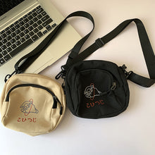 Load image into Gallery viewer, Simple Canvas Women Messenger Bags Fashion Girls Cartoons Small Square Shoulder Crossbody Bag Retro Female Daily Phone Purse
