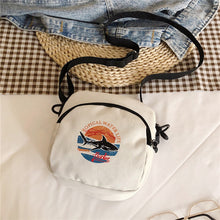 Load image into Gallery viewer, Simple Canvas Women Messenger Bags Fashion Girls Cartoons Small Square Shoulder Crossbody Bag Retro Female Daily Phone Purse
