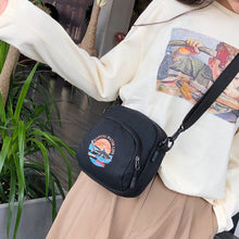 Load image into Gallery viewer, Simple Canvas Women Messenger Bags Fashion Girls Cartoons Small Square Shoulder Crossbody Bag Retro Female Daily Phone Purse
