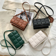 Load image into Gallery viewer, Fashion Female Shoulder Bag Grid Solid Color Women's Shoulder Crossbody Casual Trendy Phone Bag
