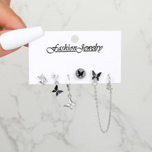 Load image into Gallery viewer, 5Pcs Fashion Butterfly Stud Earring Set For Women Heart Rromantic Eardrop Trendy Jewelry Gifts INS
