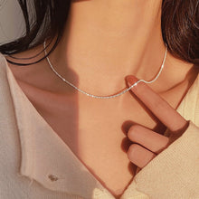 Load image into Gallery viewer, Fashion Silver Colour Sparkling Clavicle Chain Choker Necklace For Women Fine Jewelry Wedding Party Birthday Gift
