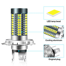 Load image into Gallery viewer, H4/H6/BA20D/P15D 12V-24V 6000K LED Motor Bulb Motorcycle Headlight 126smd Chips Lamp Car Headlight Bulbs Hi Lo Light
