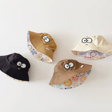 Load image into Gallery viewer, Children's Cartoon Cute Big Eyes Fisherman Hat Double-Sided Wearable Cartoon Graffiti Sun Visor Cap Breathable Unique Fashion Accessories
