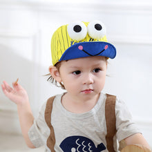 Load image into Gallery viewer, Spring And Summer Children's Cute Fun Big Eye Frog Baby Sun Hat Sunscreen Breathable With Velcro Adjustable Duck Cap
