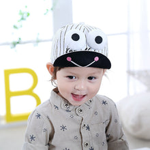 Load image into Gallery viewer, Spring And Summer Children's Cute Fun Big Eye Frog Baby Sun Hat Sunscreen Breathable With Velcro Adjustable Duck Cap
