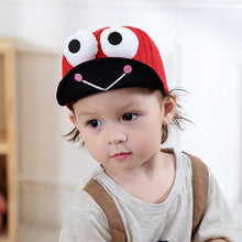 Load image into Gallery viewer, Spring And Summer Children's Cute Fun Big Eye Frog Baby Sun Hat Sunscreen Breathable With Velcro Adjustable Duck Cap
