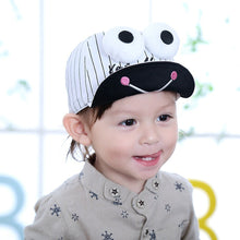 Load image into Gallery viewer, Spring And Summer Children's Cute Fun Big Eye Frog Baby Sun Hat Sunscreen Breathable With Velcro Adjustable Duck Cap
