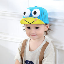 Load image into Gallery viewer, Spring And Summer Children's Cute Fun Big Eye Frog Baby Sun Hat Sunscreen Breathable With Velcro Adjustable Duck Cap
