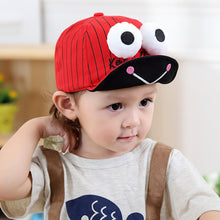 Load image into Gallery viewer, Spring And Summer Children's Cute Fun Big Eye Frog Baby Sun Hat Sunscreen Breathable With Velcro Adjustable Duck Cap
