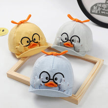 Load image into Gallery viewer, Baby Cartoon Duck Cap Spring And Summer Cute Three-Dimensional Duck Breathable Visor Hat With Foldable Brim For Kids From Jan-Oct
