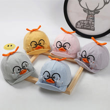 Load image into Gallery viewer, Baby Cartoon Duck Cap Spring And Summer Cute Three-Dimensional Duck Breathable Visor Hat With Foldable Brim For Kids From Jan-Oct
