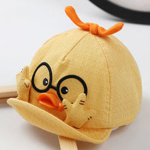 Load image into Gallery viewer, Baby Cartoon Duck Cap Spring And Summer Cute Three-Dimensional Duck Breathable Visor Hat With Foldable Brim For Kids From Jan-Oct

