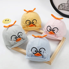 Load image into Gallery viewer, Baby Cartoon Duck Cap Spring And Summer Cute Three-Dimensional Duck Breathable Visor Hat With Foldable Brim For Kids From Jan-Oct

