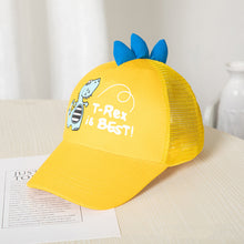 Load image into Gallery viewer, Children's Cartoon Dinosaur Embroidered Letter Print Baseball Cap Spring And Summer Cute Net Gauze Breathable Visor Hat Fashion Accessories
