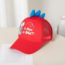 Load image into Gallery viewer, Children's Cartoon Dinosaur Embroidered Letter Print Baseball Cap Spring And Summer Cute Net Gauze Breathable Visor Hat Fashion Accessories
