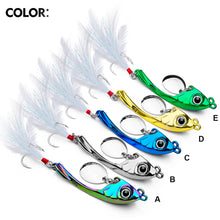 Load image into Gallery viewer, Lure Bait Metal Rotating Glitter Bait Long Throw Flutter Swim VIB Zinc Alloy Hard Fishhook Suitable For Warping Mouth Mandarin Fish Bass Fishing Accessories
