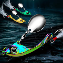 Load image into Gallery viewer, Lure Bait Metal Rotating Glitter Bait Long Throw Flutter Swim VIB Zinc Alloy Hard Fishhook Suitable For Warping Mouth Mandarin Fish Bass Fishing Accessories
