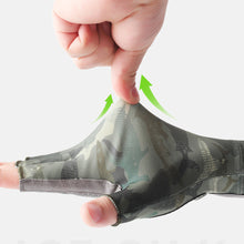 Load image into Gallery viewer, Summer Ice Silk Sunscreen Luya Gloves Men's Half Finger Outdoor Sweat-Absorbing Breathable Anti-Slip Anti-Thorn Gloves Tiger Mouth Thickened Elastic Sports Fishing Equipment
