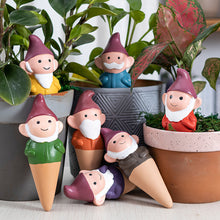 Load image into Gallery viewer, 7PCS Red Pottery Garden Drip Irrigator Automatic Irrigation Tool For Indoor And Outdoor Plants Terracotta Seepage Device Lazy People Watering Flower Artifact Seven Dwarfs Style
