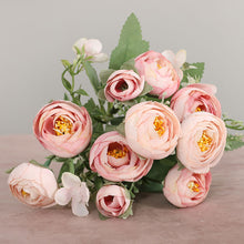 Load image into Gallery viewer, 1 Bouquet 30cm Artificial Peony Tea Rose Flowers 10 Head Camellia Silk Fake Flower For DIY Home Garden Wedding Decor
