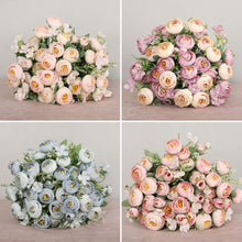 Load image into Gallery viewer, 1 Bouquet 30cm Artificial Peony Tea Rose Flowers 10 Head Camellia Silk Fake Flower For DIY Home Garden Wedding Decor
