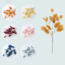 Load image into Gallery viewer, Artificial Flowers Eucalyptus Leaves Branch Fake Plant Decoration for Wedding Home Flower Arrangement Blue Pink Eucalyptus Decor
