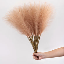 Load image into Gallery viewer, 3Pcs Artificial Fluffy Pampas Grass Bouquet Wedding Party Decoration Boho Fake Reed Plant Flowers for DIY Room Home Decor
