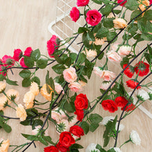 Load image into Gallery viewer, 45 Heads Artificial Flowers Vine Rose DIY Fake Plant Leaf DIY Hanging Vine Home Party Wedding Decoration Rattan Trailing Fake Flowers
